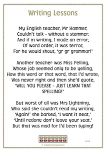 Writing Lessons Poem